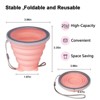 Itopfox 2 Pack Collapsible Travel Cup with Lids, Silicone Folding Camping Cup for Outdoor Hiking, Expandable Drinking Cup for Travel, Sports Portable - 2 of 4