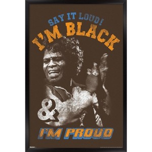 Trends International James Brown - I'm Black & I'm Proud Framed Wall Poster Prints - 1 of 4
