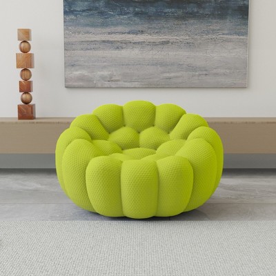 WJSHome Single Bubble Couches for Living Room, Memory Foam Round Bubble Sofa, 3D Honeycomb Shape Curved Sofas for Living Room, Small Space