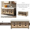 NicBex Storage Bench Modern Wooden Shoe Cabinet with Storage Space, Removable Cushion, Shutter-shaped Doors for Mudroom, Entryway - 2 of 4