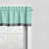 Bacati - Rod Pocket Window Valance Mint/Grey Pin Dots - 3 of 4