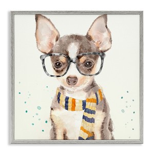 Stupell Industries Hipster Chihuahua Puppy Watercolor, 17" x 17" - 1 of 4
