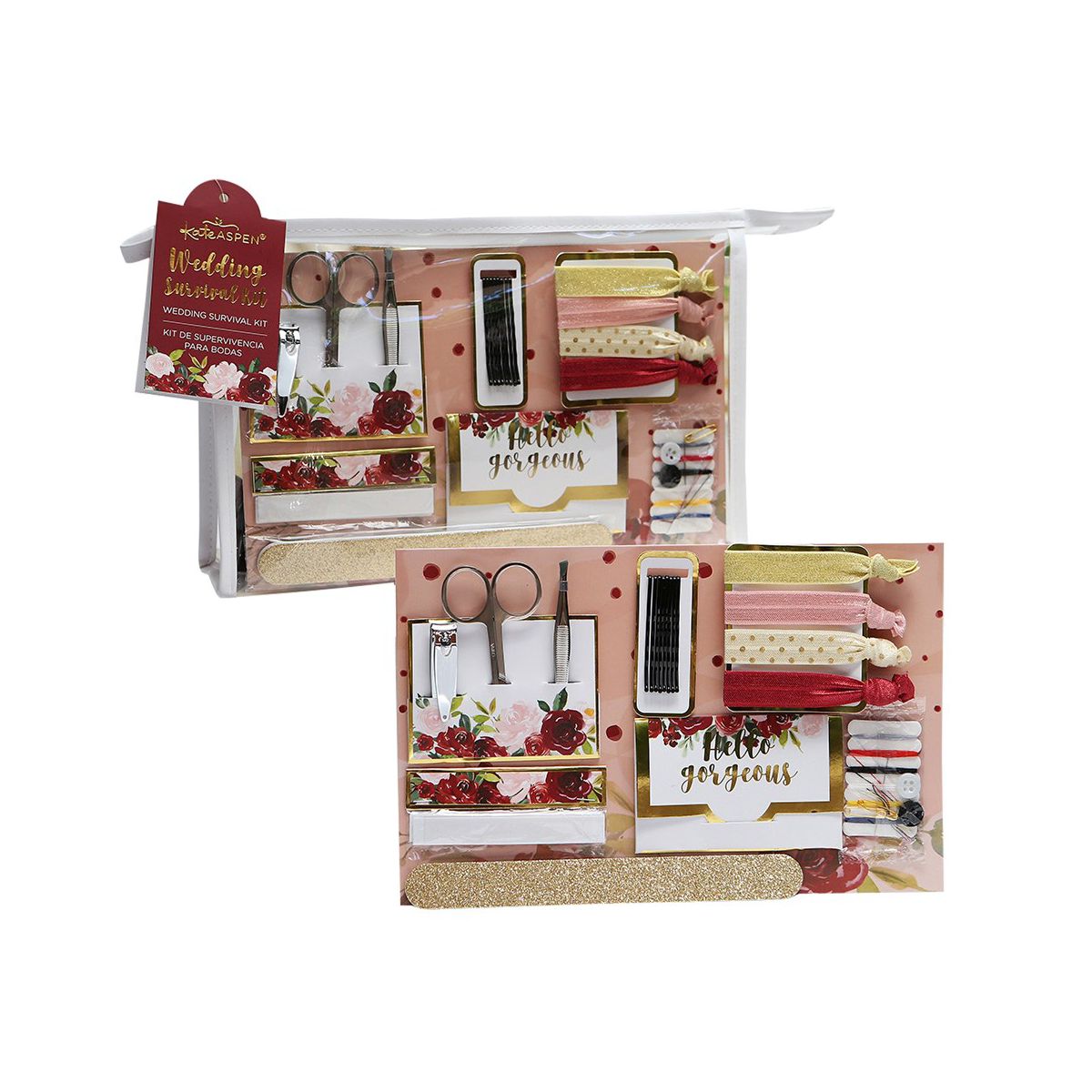Kate Aspen Burgundy Blush Floral Wedding Survival Kit | 18140FW