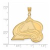 Black Bow Jewelry 10k Yellow Gold Colorado Avalanche NHL Extra Large Pendant - 2 of 3