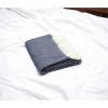 HomeRoots Navy Blue Soft Acrylic Herringbone Throw Blanket - 2 of 4