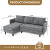 Convertible Sectional Sofa, L-Shaped Chenille Sofa Couch with Hidden Storage,Comfortable Reversible Small Sofa for Living Room,Apartment - 2 of 4