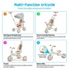 7 in 1 Baby Tricycle, Foldable Toddler Tricycle with Removable and Adjustable Parent Handle - 4 of 4
