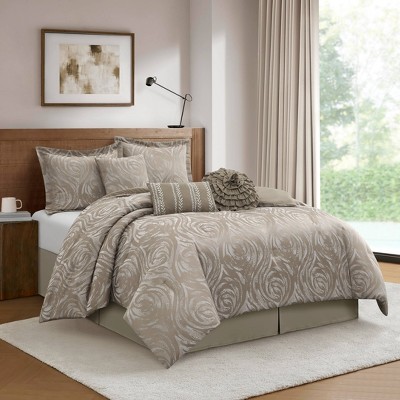 Nanshing 7pc Queen Alameda Comforter Bedding Set Taupe — фото 2