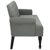 vidaXL Bench with Backrest Dark Gray 47.2 in.x24.4 in.x29.7 in. Fabric - 4 of 4