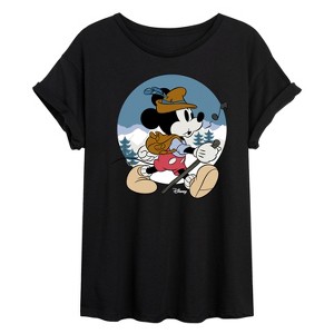 Women's - Disney - Alpine Mickey Oversized Graphic T-Shirt - 1 of 4