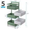 Fortune Candy 34.45'' Tall 5-Tier Metal Rolling Cart, Home Organization - 3 of 4