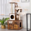 Heybly Wood Litter Box Enclosure Cat Tree - 3 of 3