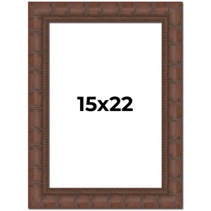 PosterPalooza | 15x22 Wide Bamboo Picture Frame, UV Acrylic, 4 Finishes - Brown, Black, Silver, and Natural - 1 of 4