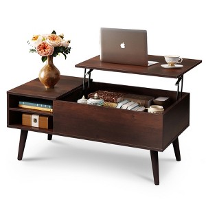 GALAXHERO Lift Top Coffee Table for Living Room Small Coffee Table with Storage,Hidden Compartment and Adjustable Shelf Mid Century Modern - 1 of 4