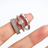 Silver-Tone Stackable Ring Set with Cubic Zirconia, Elegant Jewelry for Women, Daily & Styling Occasions - 3 of 4