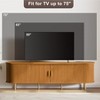 Fluted Side board, Buffet Cabinet, Tambour Sliding Doors Coffee Bar| TV Stand Power Outlet Media Console - 4 of 4