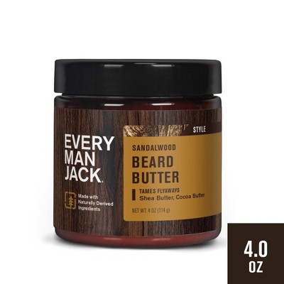 Image of Every Man Jack Men's Moisturizing Beard Butter with Cocoa Butter and Shea Butter - Sandalwood - 4oz