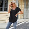 Womens Casual Shirts Loose T Shirts Basic Short Sleeve Crewneck Trendy Tops Cute Clothes Blouse - 3 of 4