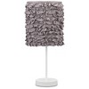 Signature Design by Ashley Mirette Table Lamp Gray/White: Contemporary Buffet Lamp, Painted Metal Base, Linen Shade, UL Listed, 19.5" H - 2 of 3