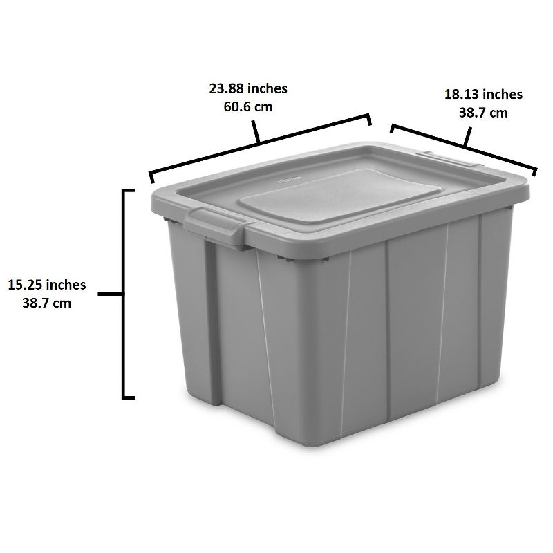 Sterilite Tuff1 18 Gallon Plastic Storage Tote Container Bin with Lid, 4 of 7