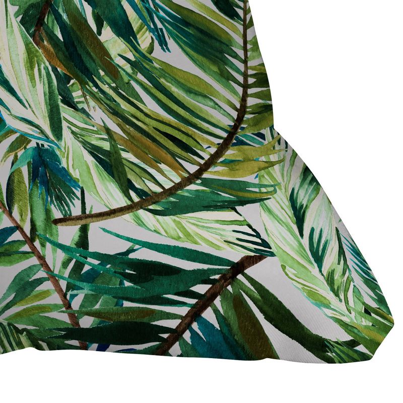 Marta Barragan Camarasa Leaf the Jungle Watercolor Outdoor Throw Pillow Green - Deny Designs, 3 of 5
