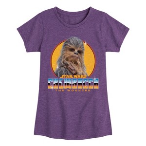 Girls' - Star Wars - Chewbacca Fitted Short Sleeve Graphic T-Shirt - 1 of 3