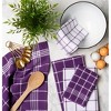 Design Imports Eggplant Waffle Weave Dishtowel Set/6 - 3 of 4