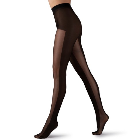 LECHERY Women's Checkered Tights (1 Pair) - S/M, Black