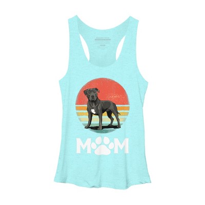 Women's Design By Humans Mother's Day Pittie Mom Pitbull Dog Lovers By JorgeLopez Racerback Tank Top