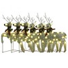 VidaXL Christmas Reindeers 6 pcs Gold 120 LEDs - 4 of 4