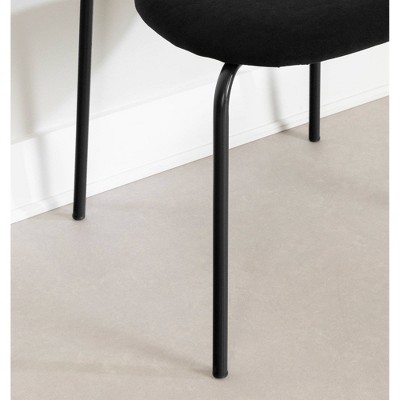 Black and Natural Rattan Cane Side Chair