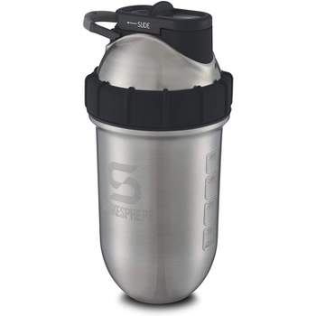 SHAKESPHERE Tumbler STEEL: Protein Shaker Bottle Keeps Hot Drinks HOT & Cold Drinks COLD, 24 oz. No Blending Ball or Whisk Needed, Easy Clean Up