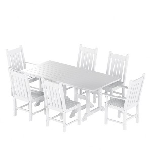 WestinTrends Malibu 7 Piece Outdoor Patio Dining Set Outdoor Dining Table with Dining Chair - 1 of 4