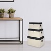 Cheung's 6144-3 - Ellaran Set of 3 Shagreen & Wicker Trunks - 3 of 4