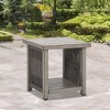 Cesicia 19.5'' x 19.5'' x 20'' in Gray Aluminum square Sofa Side Table For Living Room, Bedroom, Office - 4 of 4