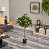 Nearly Natural 4-ft Lemon Tree Artificial - 4 of 4