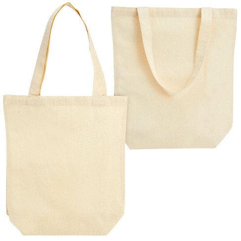 Juvale Set Of 24 Bulk Blank Cotton Canvas Tote Bags For Women, Diy