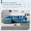 SKRAN L Shaped Cloud Chenille Modular Sectional Sofa with Double Cushions with Movable Ottoman,Indoor Furniture for Living Room - 2 of 4