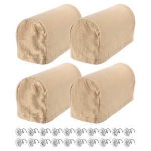 Unique Bargains Stretchy Anti-Slip Sofa Couch Armchair Covers with Pins 4 Pcs - 1 of 4