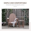 TIRAMISUBEST Folding Adirondack Chair - Weatherproof HDPE Patio Chair for Deck, Backyard & Fire Pit (Brown) - 3 of 4