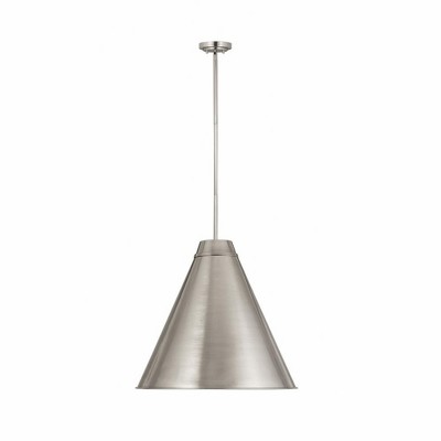 Eaton 24" Brushed Nickel Industrial Pendant Light