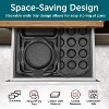 BAKKEN Kitchen Oven Baking Pans - Nonstick Gray Coating, Carbon Steel Bakeware Set with White Silicone Handles, Oven Safe (450° F), Set of 10 - 3 of 4