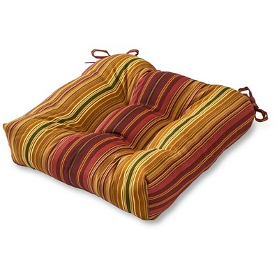 Kinnabari Stripe Outdoor Seat Cushion - Kensington Garden