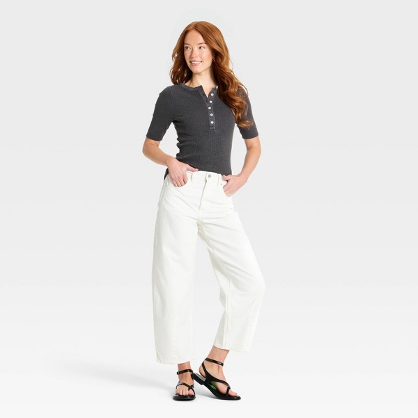 Camisa Henley de Manga Larga con Codo para Mujer - Universal Thread™ 3