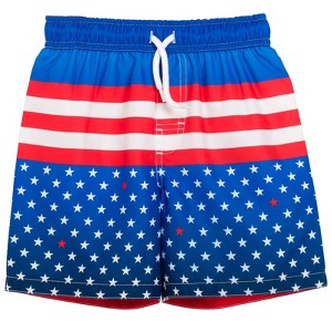 Shark Anchor Watermelon USA American Flag Surfboard Boats Swim Trunks Infant to Toddler - 1 of 4