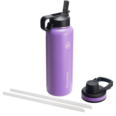 ThermoFlask 40oz Insulated Stainless Steel Bottle 2 in 1 Chug and Straw Lid