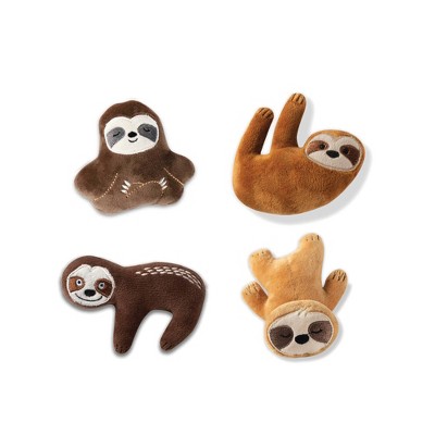 PetShop by Fringe Studio Sloth Takin it Slow Mini Dog Toy Set - 4pk