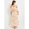June + Vie by Roaman's Women's Plus Size Cold-Shoulder Faux-Wrap Maxi Dress - 3 of 4