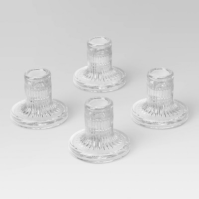 4pk Glass Taper Candle Holder - Room Essentials™