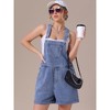 INSPIRE CHIC Women's Denim Overall Casual Outfits Adjustable Strap Bib Romper Jean Shorts - 3 of 4